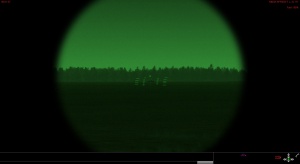 IR sight, 6x view, enemy IFV at ~800 meters